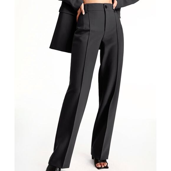 Commense Black Trousers Elegant Tailored Design - Picture 1 of 6
